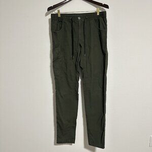 BYLT Green Ripstop Cargo Pants Pockets Drawstring Athletic Womens Size Large